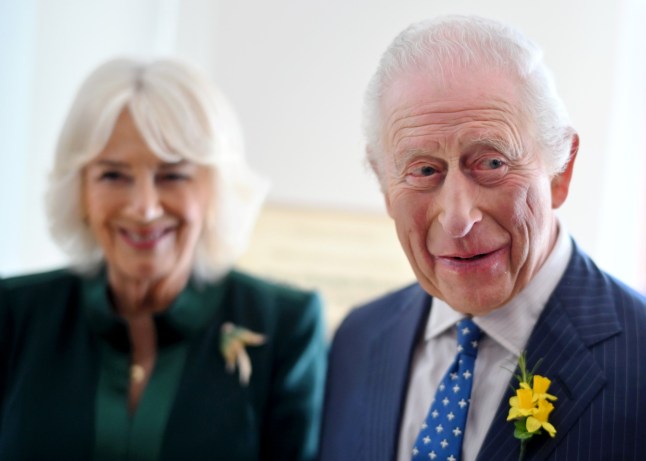 King Charles and Queen Camilla during a visit to the Sea Holly Gallery in Belfast.